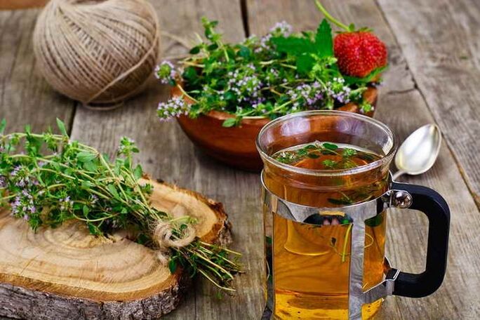 Herbal tea for treating cervical osteochondrosis