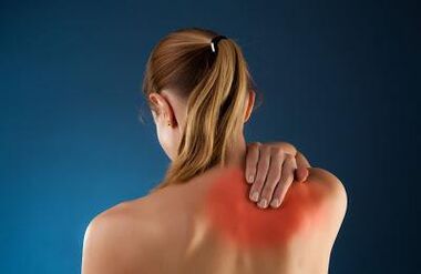 Back pain in female scapula